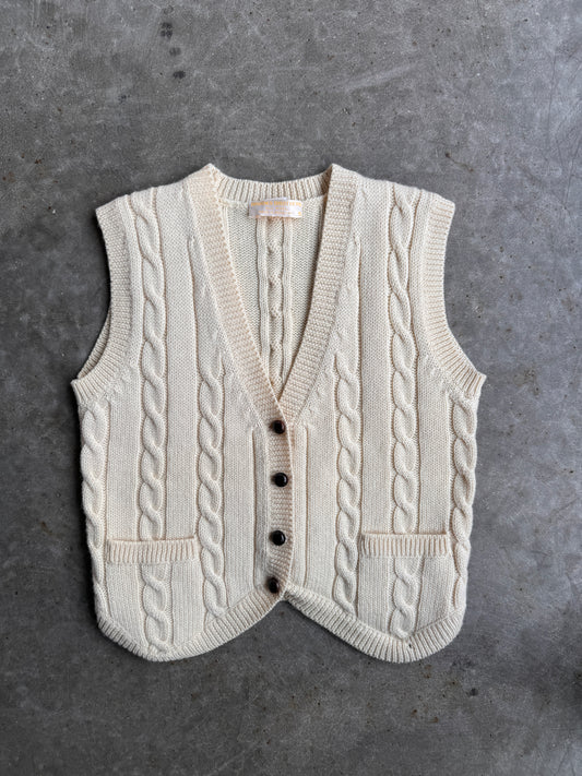 Vintage Cream Brooks Brothers Sweater Vest - S