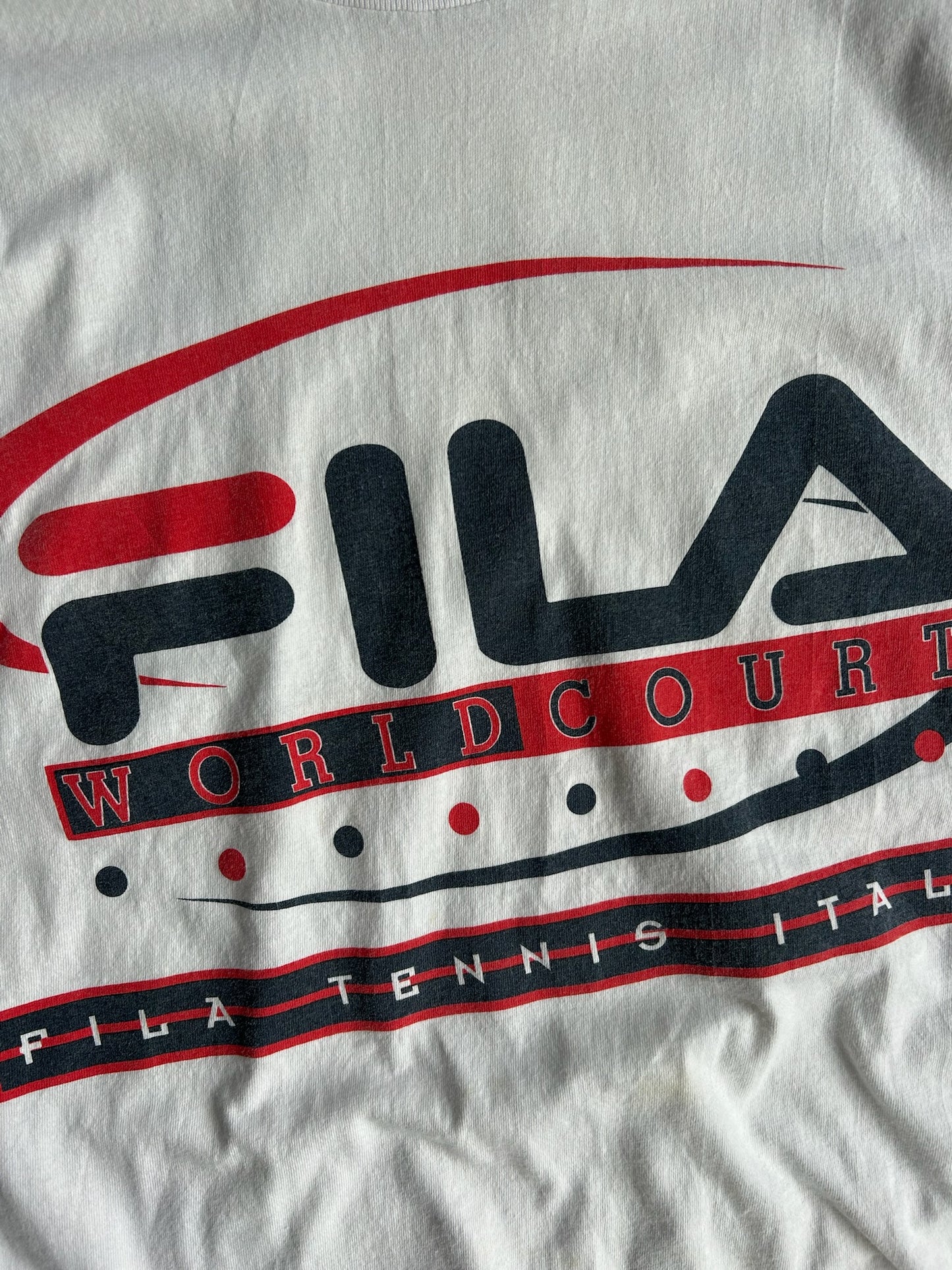 Vintage White FILA Shirt - XL