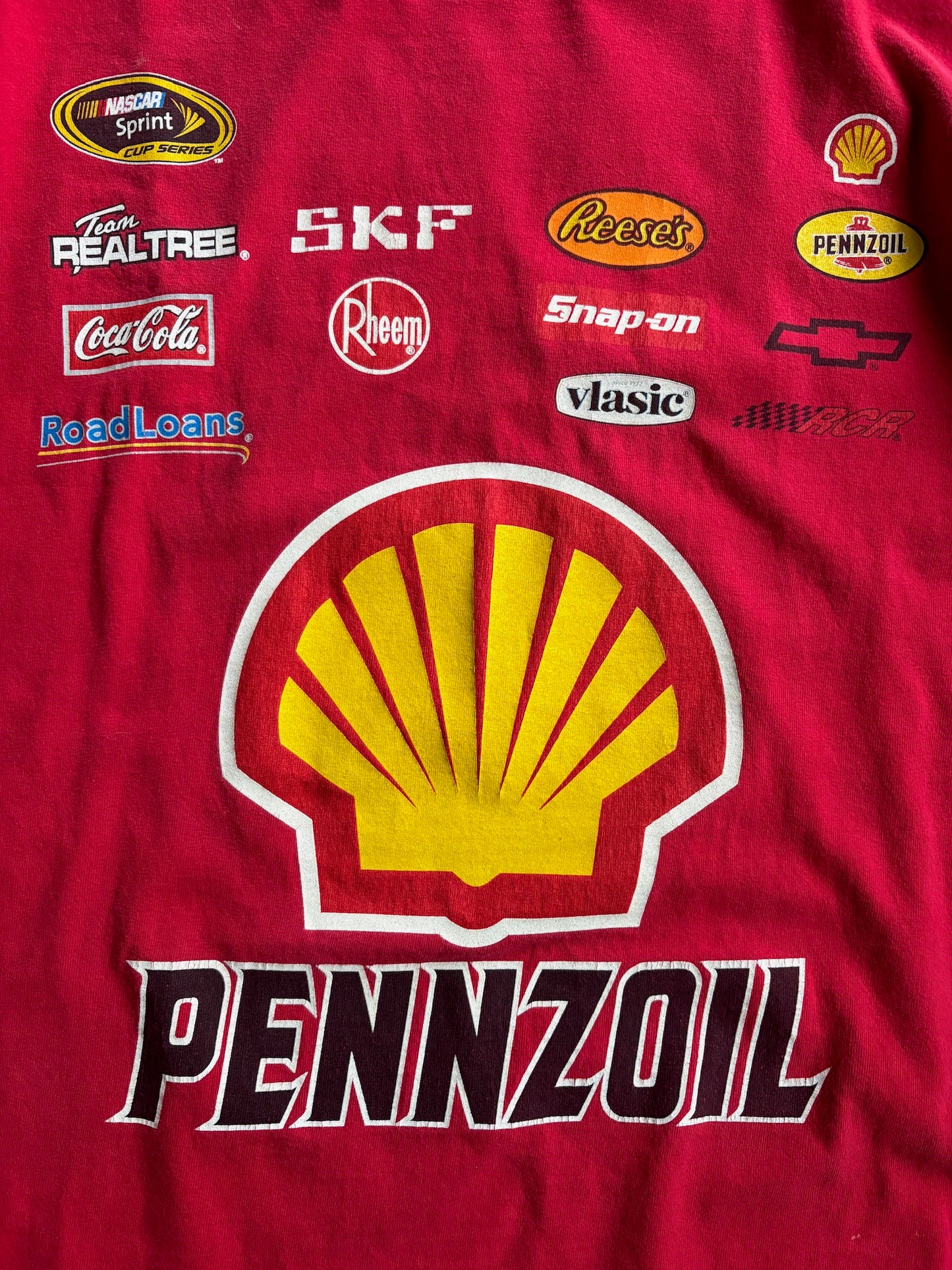 Vintage Red Shell Penzoil Racing Tee -  XL