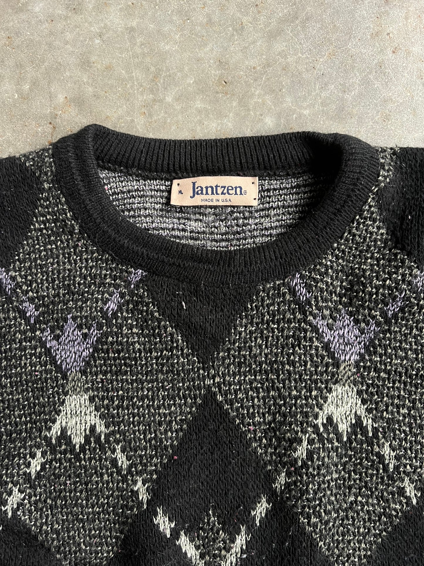 Vintage Jantzen Chunky Patterned Sweater - XL