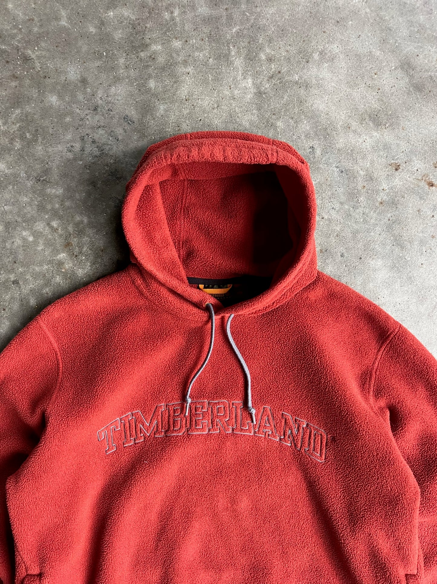 Vintage Burnt Orange Fleece Timberland Hoodie - S