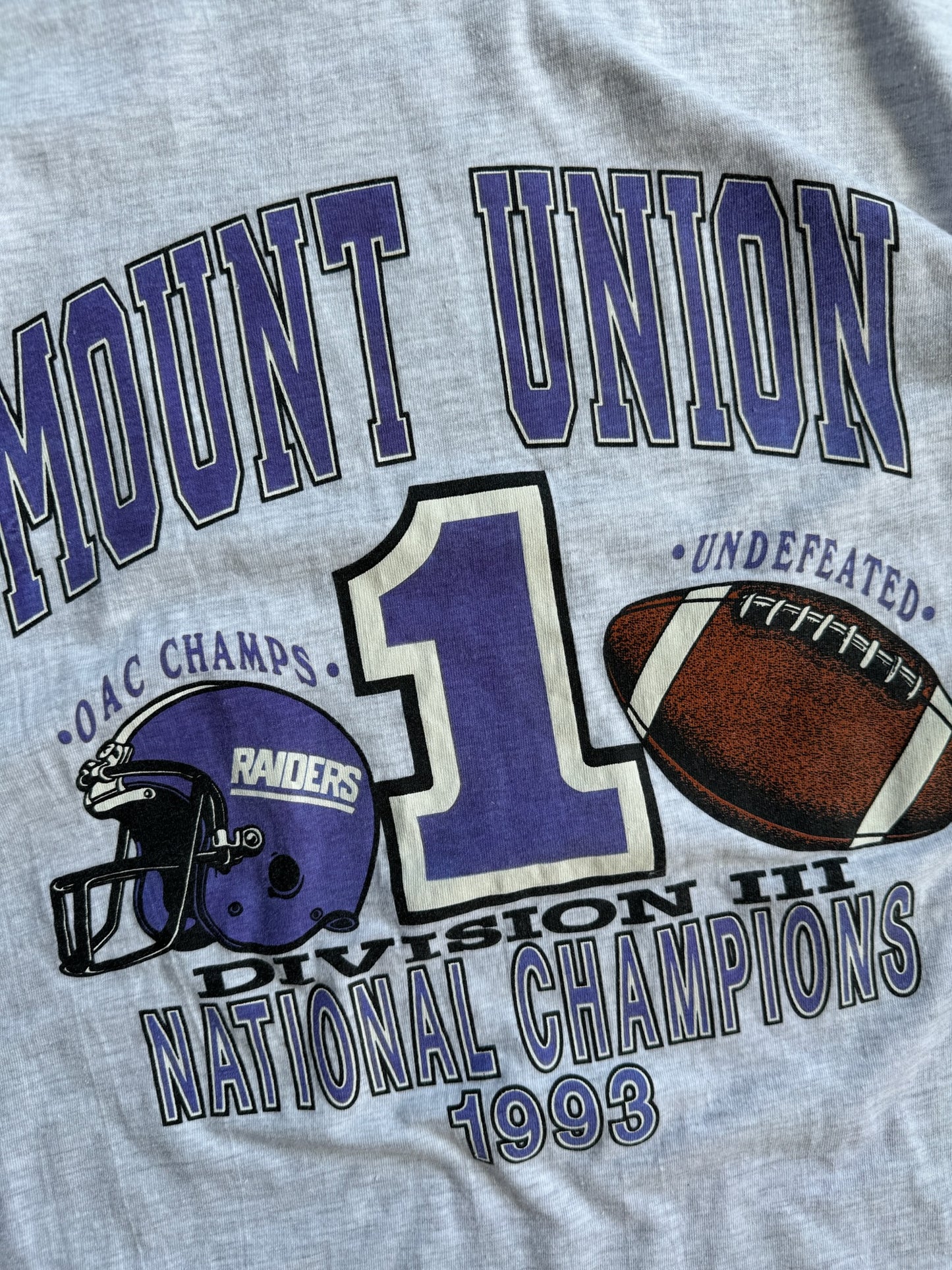 Vintage Mount Unions National Champions Shirt - XL