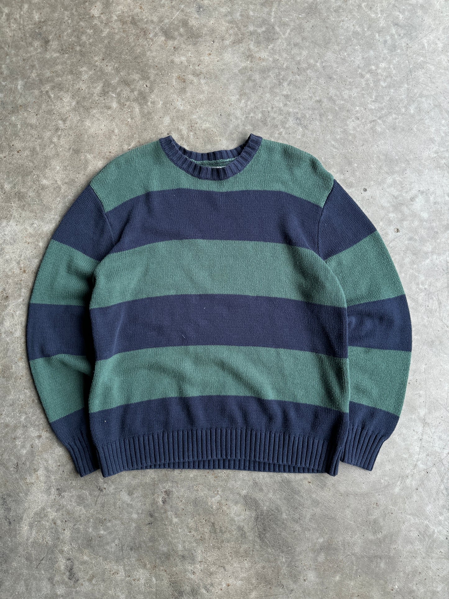 Vintage Green & Navy Hollister Sweater - S