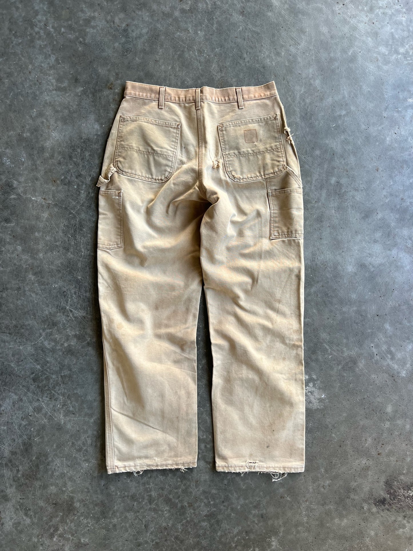 Vintage Distressed Tan Carhartt Carpenter Pants - 34