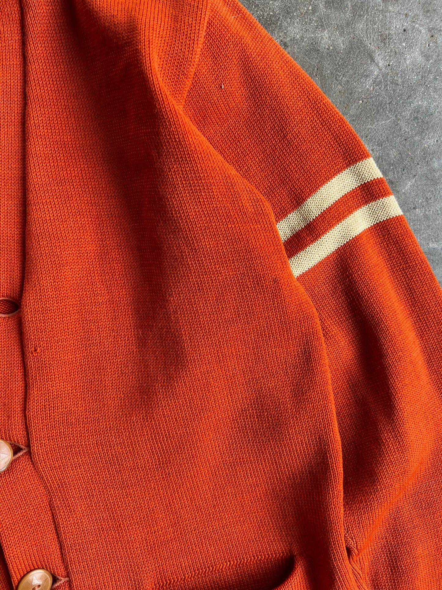 Vintage Orange Button Up All Star Cardigan - M