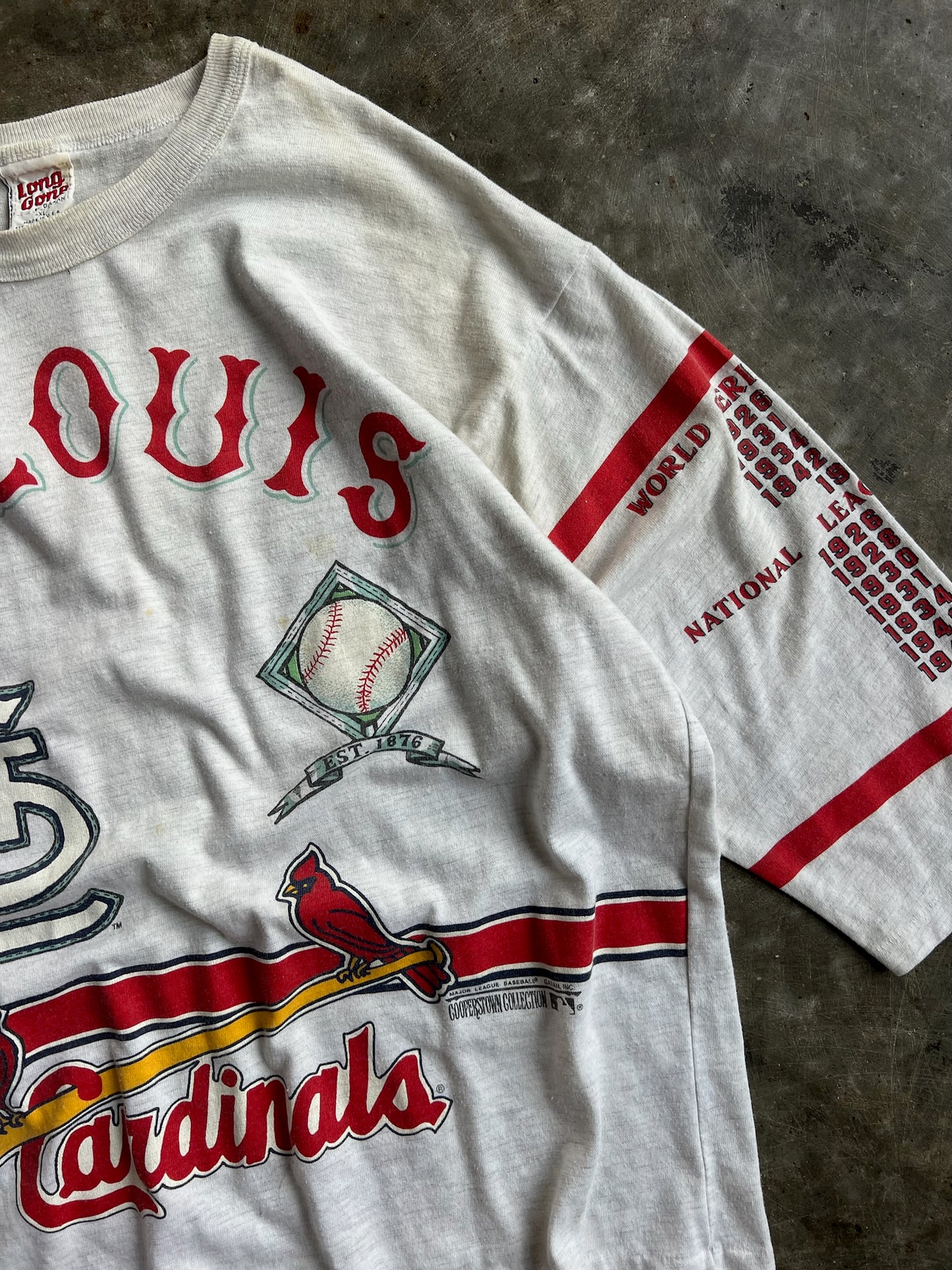 Vintage St. Louis Cardinals Single Stitch Long Gone Shirt - XL