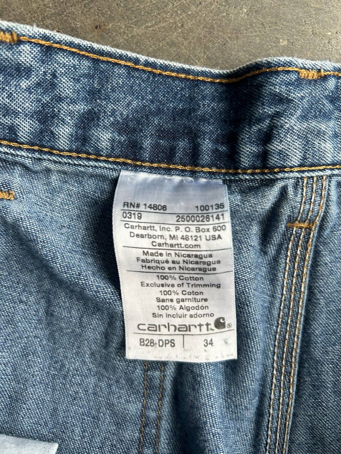 Vintage Denim Carhartt Carpenter Shorts - 34