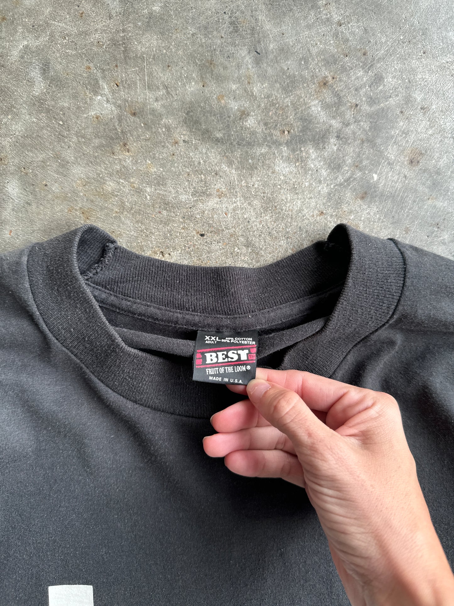 Vintage Black Crop Jeep Shirt - XL